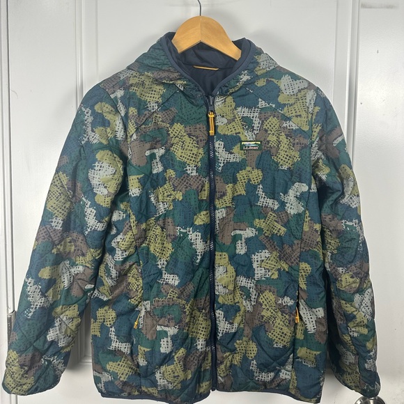 L.L. Bean Camouflage Reversible Jacket Boys Large - Picture 3 of 15